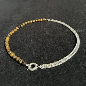 Medio Collar de Plata y Piedras